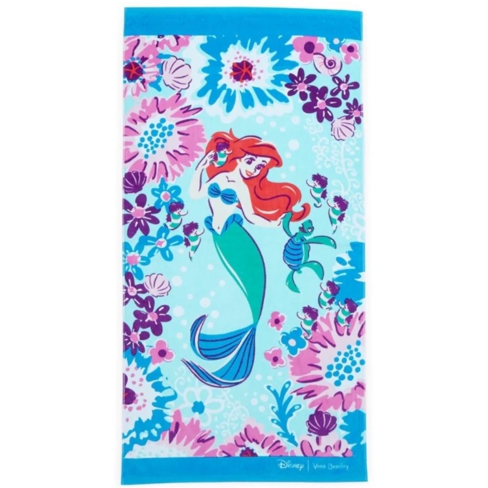 Vera Bradley Disney Ariel Floral Beach Towel